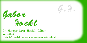 gabor hockl business card